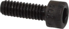 Made in USA - #8-32 UNC Hex Socket Drive, Socket Cap Screw - Alloy Steel, Black Oxide Finish, Fully Threaded, 1/2" Length Under Head - Industrial Tool & Supply