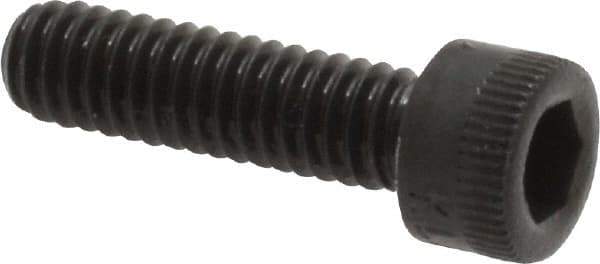 Made in USA - #8-32 UNC Hex Socket Drive, Socket Cap Screw - Alloy Steel, Black Oxide Finish, Fully Threaded, 5/8" Length Under Head - Industrial Tool & Supply