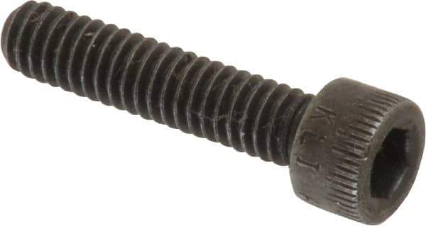 Made in USA - #8-32 UNC Hex Socket Drive, Socket Cap Screw - Alloy Steel, Black Oxide Finish, Fully Threaded, 3/4" Length Under Head - Industrial Tool & Supply