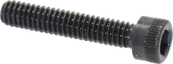 Made in USA - #8-32 UNC Hex Socket Drive, Socket Cap Screw - Alloy Steel, Black Oxide Finish, Fully Threaded, 7/8" Length Under Head - Industrial Tool & Supply