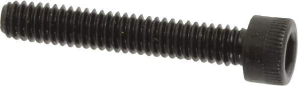 Made in USA - #8-32 UNC Hex Socket Drive, Socket Cap Screw - Alloy Steel, Black Oxide Finish, Fully Threaded, 1" Length Under Head - Industrial Tool & Supply