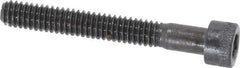 Made in USA - #8-32 UNC Hex Socket Drive, Socket Cap Screw - Alloy Steel, Black Oxide Finish, Partially Threaded, 1-1/4" Length Under Head - Industrial Tool & Supply