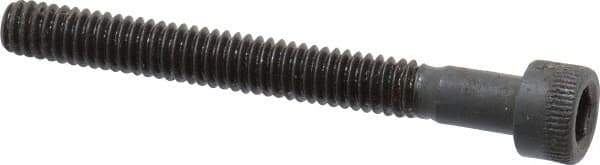 Made in USA - #8-32 UNC Hex Socket Drive, Socket Cap Screw - Alloy Steel, Black Oxide Finish, Partially Threaded, 1-1/2" Length Under Head - Industrial Tool & Supply
