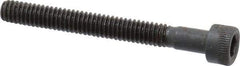 Made in USA - #8-32 UNC Hex Socket Drive, Socket Cap Screw - Alloy Steel, Black Oxide Finish, Partially Threaded, 1-1/2" Length Under Head - Industrial Tool & Supply