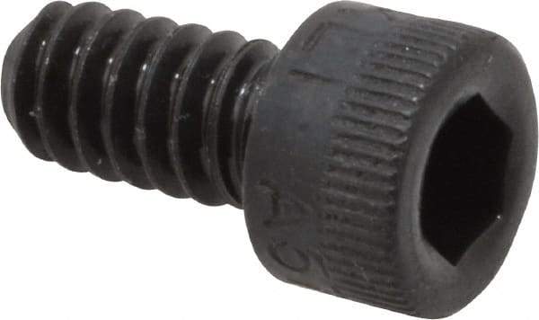 Made in USA - #10-24 UNC Hex Socket Drive, Socket Cap Screw - Alloy Steel, Black Oxide Finish, Fully Threaded, 3/8" Length Under Head - Industrial Tool & Supply