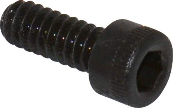 Made in USA - #10-24 UNC Hex Socket Drive, Socket Cap Screw - Alloy Steel, Black Oxide Finish, Fully Threaded, 1/2" Length Under Head - Industrial Tool & Supply