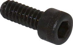 Made in USA - #10-24 UNC Hex Socket Drive, Socket Cap Screw - Alloy Steel, Black Oxide Finish, Fully Threaded, 1/2" Length Under Head - Industrial Tool & Supply