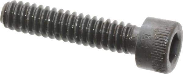 Made in USA - #10-24 UNC Hex Socket Drive, Socket Cap Screw - Alloy Steel, Black Oxide Finish, Fully Threaded, 7/8" Length Under Head - Industrial Tool & Supply