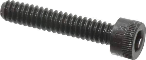 Made in USA - #10-24 UNC Hex Socket Drive, Socket Cap Screw - Alloy Steel, Black Oxide Finish, Fully Threaded, 1" Length Under Head - Industrial Tool & Supply