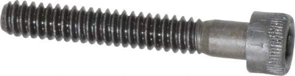 Made in USA - #10-24 UNC Hex Socket Drive, Socket Cap Screw - Alloy Steel, Black Oxide Finish, Partially Threaded, 1-1/4" Length Under Head - Industrial Tool & Supply
