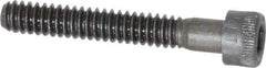 Made in USA - #10-24 UNC Hex Socket Drive, Socket Cap Screw - Alloy Steel, Black Oxide Finish, Partially Threaded, 1-1/4" Length Under Head - Industrial Tool & Supply