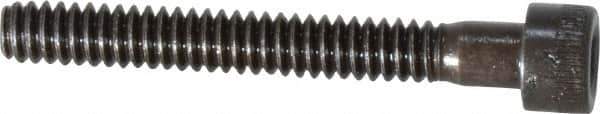 Made in USA - #10-24 UNC Hex Socket Drive, Socket Cap Screw - Alloy Steel, Black Oxide Finish, Partially Threaded, 1-1/2" Length Under Head - Industrial Tool & Supply
