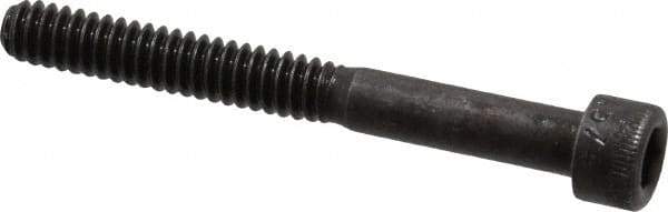 Made in USA - #10-24 UNC Hex Socket Drive, Socket Cap Screw - Alloy Steel, Black Oxide Finish, Partially Threaded, 1-3/4" Length Under Head - Industrial Tool & Supply