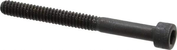 Made in USA - #10-24 UNC Hex Socket Drive, Socket Cap Screw - Alloy Steel, Black Oxide Finish, Partially Threaded, 2" Length Under Head - Industrial Tool & Supply