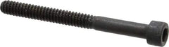 Made in USA - #10-24 UNC Hex Socket Drive, Socket Cap Screw - Alloy Steel, Black Oxide Finish, Partially Threaded, 2" Length Under Head - Industrial Tool & Supply