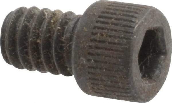 Made in USA - 1/4-20 UNC Hex Socket Drive, Socket Cap Screw - Alloy Steel, Black Oxide Finish, Fully Threaded, 3/8" Length Under Head - Industrial Tool & Supply