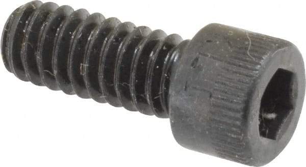 Made in USA - 1/4-20 UNC Hex Socket Drive, Socket Cap Screw - Alloy Steel, Black Oxide Finish, Fully Threaded, 5/8" Length Under Head - Industrial Tool & Supply