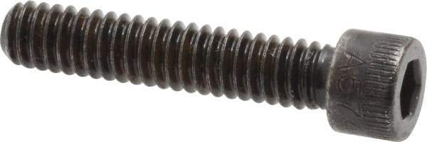 Made in USA - 1/4-20 UNC Hex Socket Drive, Socket Cap Screw - Alloy Steel, Black Oxide Finish, Fully Threaded, 1-1/4" Length Under Head - Industrial Tool & Supply