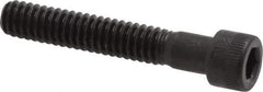 Made in USA - 1/4-20 UNC Hex Socket Drive, Socket Cap Screw - Alloy Steel, Black Oxide Finish, Partially Threaded, 1-1/2" Length Under Head - Industrial Tool & Supply