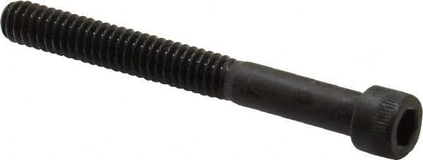 Made in USA - 1/4-20 UNC Hex Socket Drive, Socket Cap Screw - Alloy Steel, Black Oxide Finish, Partially Threaded, 2-1/4" Length Under Head - Industrial Tool & Supply