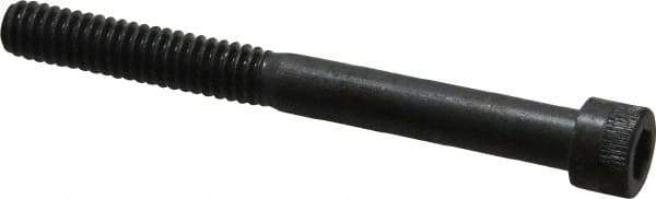Made in USA - 1/4-20 UNC Hex Socket Drive, Socket Cap Screw - Alloy Steel, Black Oxide Finish, Partially Threaded, 2-1/2" Length Under Head - Industrial Tool & Supply
