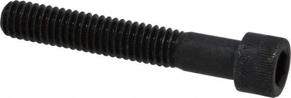 Made in USA - 5/16-18 UNC Hex Socket Drive, Socket Cap Screw - Alloy Steel, Black Oxide Finish, Partially Threaded, 2" Length Under Head - Industrial Tool & Supply