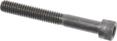 Made in USA - 5/16-18 UNC Hex Socket Drive, Socket Cap Screw - Alloy Steel, Black Oxide Finish, Partially Threaded, 2-1/2" Length Under Head - Industrial Tool & Supply