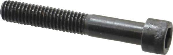 Made in USA - 3/8-16 UNC Hex Socket Drive, Socket Cap Screw - Alloy Steel, Black Oxide Finish, Partially Threaded, 2-1/2" Length Under Head - Industrial Tool & Supply