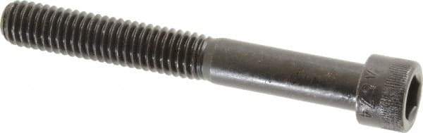 Made in USA - 3/8-16 UNC Hex Socket Drive, Socket Cap Screw - Alloy Steel, Black Oxide Finish, Partially Threaded, 3" Length Under Head - Industrial Tool & Supply