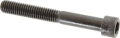 Made in USA - 3/8-16 UNC Hex Socket Drive, Socket Cap Screw - Alloy Steel, Black Oxide Finish, Partially Threaded, 3" Length Under Head - Industrial Tool & Supply