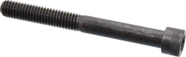 Made in USA - 3/8-16 UNC Hex Socket Drive, Socket Cap Screw - Alloy Steel, Black Oxide Finish, Partially Threaded, 3-1/2" Length Under Head - Industrial Tool & Supply