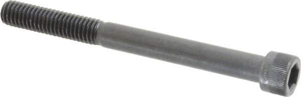 Made in USA - 3/8-16 UNC Hex Socket Drive, Socket Cap Screw - Alloy Steel, Black Oxide Finish, Partially Threaded, 4" Length Under Head - Industrial Tool & Supply