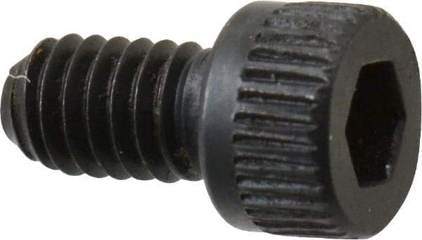 Made in USA - #6-40 UNF Hex Socket Drive, Socket Cap Screw - Alloy Steel, Black Oxide Finish, Fully Threaded, 1/4" Length Under Head - Industrial Tool & Supply