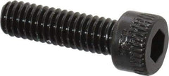 Made in USA - #6-40 UNF Hex Socket Drive, Socket Cap Screw - Alloy Steel, Black Oxide Finish, Fully Threaded, 1/2" Length Under Head - Industrial Tool & Supply