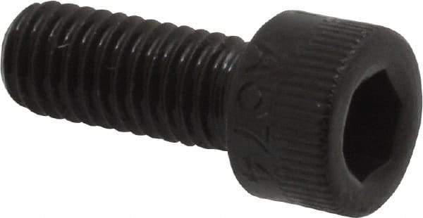 Made in USA - #10-32 UNF Hex Socket Drive, Socket Cap Screw - Alloy Steel, Black Oxide Finish, Fully Threaded, 1/2" Length Under Head - Industrial Tool & Supply