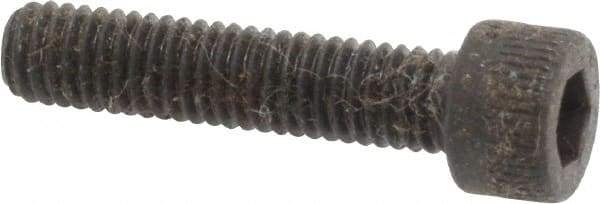 Made in USA - #10-32 UNF Hex Socket Drive, Socket Cap Screw - Alloy Steel, Black Oxide Finish, Fully Threaded, 7/8" Length Under Head - Industrial Tool & Supply