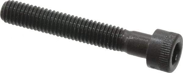 Made in USA - #10-32 UNF Hex Socket Drive, Socket Cap Screw - Alloy Steel, Black Oxide Finish, Fully Threaded, 1-1/4" Length Under Head - Industrial Tool & Supply