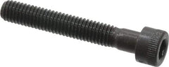 Made in USA - #10-32 UNF Hex Socket Drive, Socket Cap Screw - Alloy Steel, Black Oxide Finish, Fully Threaded, 1-1/4" Length Under Head - Industrial Tool & Supply