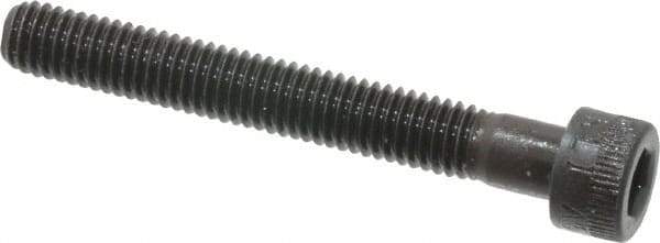 Made in USA - #10-32 UNF Hex Socket Drive, Socket Cap Screw - Alloy Steel, Black Oxide Finish, Partially Threaded, 1-1/2" Length Under Head - Industrial Tool & Supply