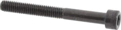 Made in USA - #10-32 UNF Hex Socket Drive, Socket Cap Screw - Alloy Steel, Black Oxide Finish, Partially Threaded, 1-3/4" Length Under Head - Industrial Tool & Supply