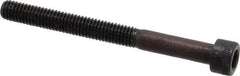 Made in USA - #10-32 UNF Hex Socket Drive, Socket Cap Screw - Alloy Steel, Black Oxide Finish, Partially Threaded, 2" Length Under Head - Industrial Tool & Supply
