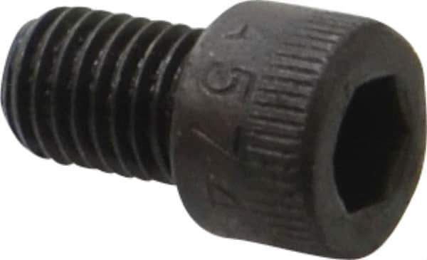 Made in USA - 1/4-28 UNF Hex Socket Drive, Socket Cap Screw - Alloy Steel, Black Oxide Finish, Fully Threaded, 3/8" Length Under Head - Industrial Tool & Supply