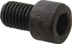 Made in USA - 1/4-28 UNF Hex Socket Drive, Socket Cap Screw - Alloy Steel, Black Oxide Finish, Fully Threaded, 3/8" Length Under Head - Industrial Tool & Supply
