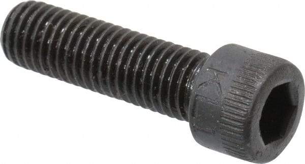Made in USA - 1/4-28 UNF Hex Socket Drive, Socket Cap Screw - Alloy Steel, Black Oxide Finish, Fully Threaded, 7/8" Length Under Head - Industrial Tool & Supply