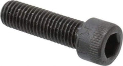 Made in USA - 1/4-28 UNF Hex Socket Drive, Socket Cap Screw - Alloy Steel, Black Oxide Finish, Fully Threaded, 7/8" Length Under Head - Industrial Tool & Supply
