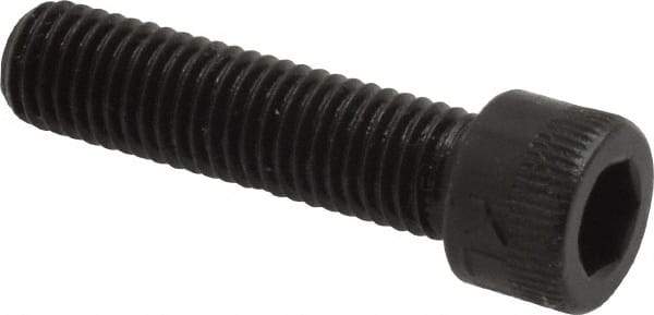 Made in USA - 1/4-28 UNF Hex Socket Drive, Socket Cap Screw - Alloy Steel, Black Oxide Finish, Fully Threaded, 1" Length Under Head - Industrial Tool & Supply