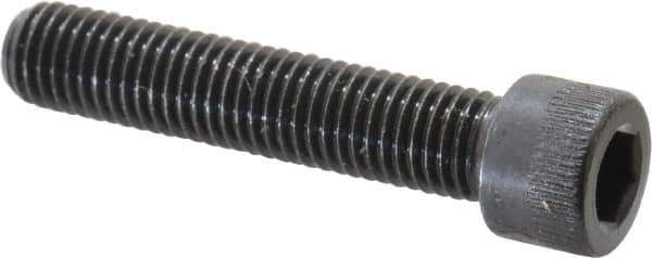 Made in USA - 1/4-28 UNF Hex Socket Drive, Socket Cap Screw - Alloy Steel, Black Oxide Finish, Fully Threaded, 1-1/4" Length Under Head - Industrial Tool & Supply