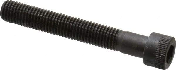 Made in USA - 1/4-28 UNF Hex Socket Drive, Socket Cap Screw - Alloy Steel, Black Oxide Finish, Partially Threaded, 1-3/4" Length Under Head - Industrial Tool & Supply