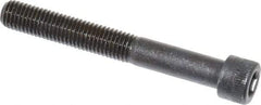 Made in USA - 1/4-28 UNF Hex Socket Drive, Socket Cap Screw - Alloy Steel, Black Oxide Finish, Partially Threaded, 2" Length Under Head - Industrial Tool & Supply