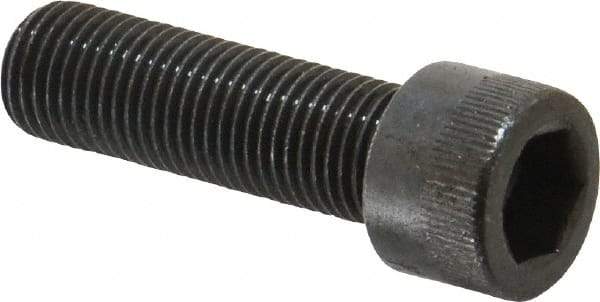 Made in USA - 3/8-24 UNF Hex Socket Drive, Socket Cap Screw - Alloy Steel, Black Oxide Finish, Fully Threaded, 1-1/4" Length Under Head - Industrial Tool & Supply